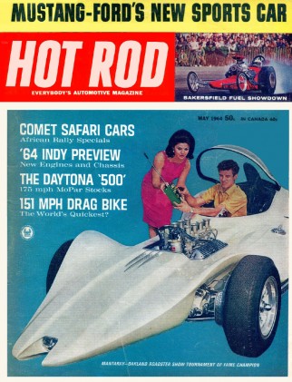 HOT ROD 1964 MAY - NEW MUSTANG, DAYTONA 500, SWAMP RAT*